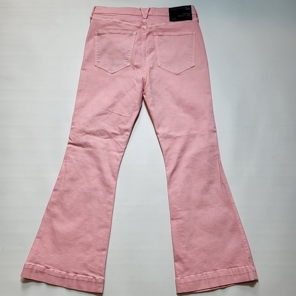 Veronica Beard Jeans Carson Ankle Flare High Rise Peony Pink Women's Size 31 NWT - Picture 2 of 9